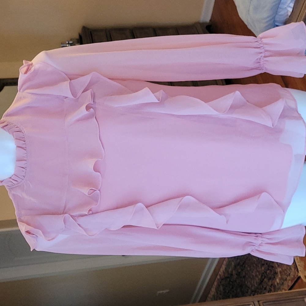 Rachel Parcell long sleeves chiffon ruffled blouse